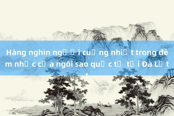 Hàng nghìn người cuồng nhiệt trong đêm nhạc của ngôi sao quốc tế tại Đà Lạt