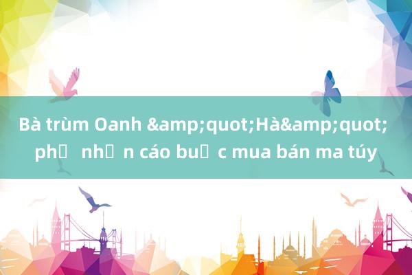 Bà trùm Oanh &quot;Hà&quot; phủ nhận cáo buộc mua bán ma túy