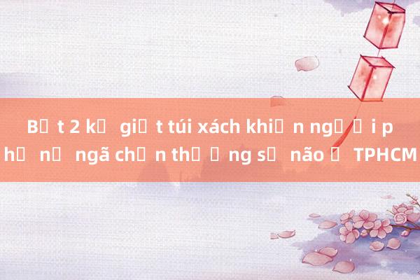 Bắt 2 kẻ giật túi xách khiến người phụ nữ ngã chấn thương sọ não ở TPHCM