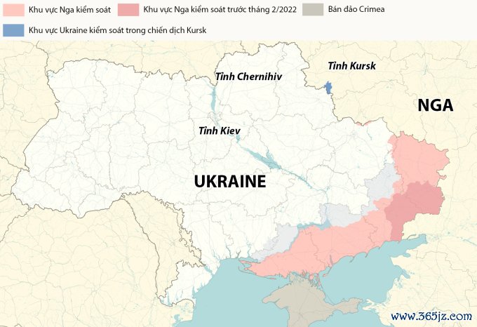 Cục diện chiến sự Nga - Ukraine. Đồ họa: RYV